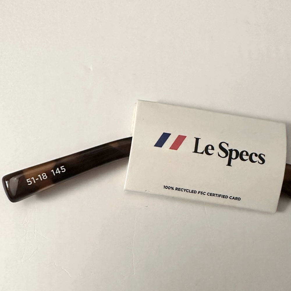 Le Specs Tortoise Shell Rectangular Sunglasses wi… - image 8